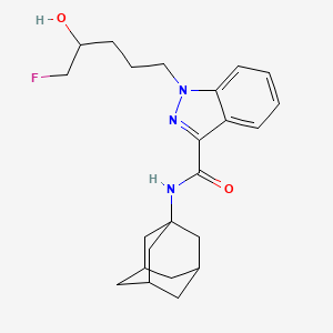 Chemical structure of 5-fluoro AKB48 N-(4-hydroxypentyl) metabolite