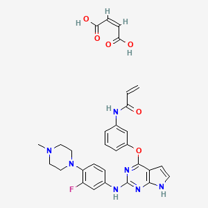 Chemical structure of Avitinib maleate