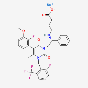 Chemical structure of Elagolix sodium