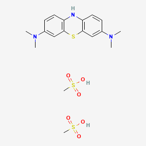 Chemical structure of Leucomethylene blue Mesylate