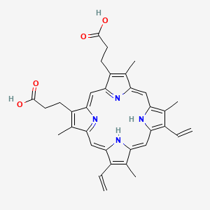 Chemical structure of Protoporphyrin IX