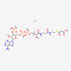 Chemical structure of Malonyl coenzyme A lithium salt