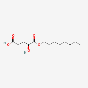 Chemical structure of (2S)-Octyl-α-hydroxyglutarate