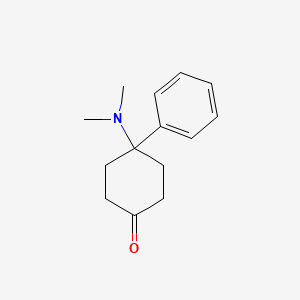 Chemical structure of 4-(Dimethylamino)-4-phenylcyclohexan-1-one