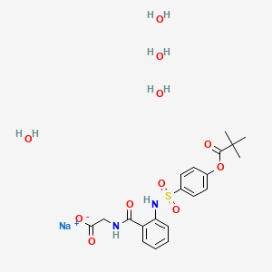 Chemical structure of Sivelestat Sodium