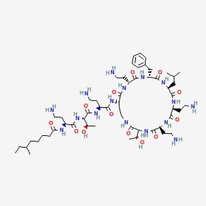 Chemical structure of Polymyxin B