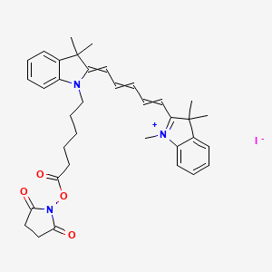 Chemical structure of Cyanine5 NHS ester iodide