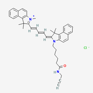 Chemical structure of Cy5·5 alkyne (non-sulfonated)