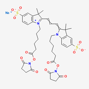 Chemical structure of Cy3 Bis NHS ester