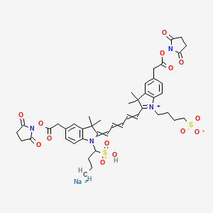 Chemical structure of Cy5 Bis NHS ester