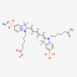 Chemical structure of Cy5 Bis carboxylic acid