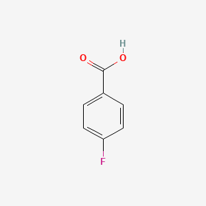 Chemical structure of 4-Fluorobenzoic acid