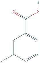 Chemical structure of m-Toluic acid