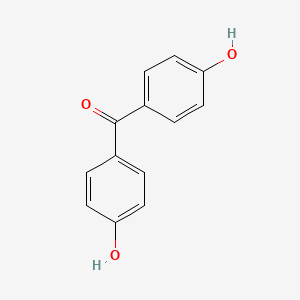 Chemical structure of 4,4'-Dihydroxybenzophenone