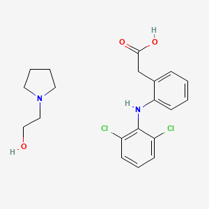 Chemical structure of Diclofenac Epolamine