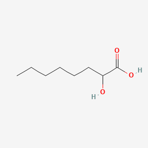 Chemical structure of 2-hydroxyoctanoate