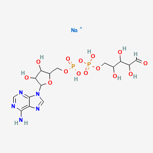 Chemical structure of Adenosine 5′-diphosphoribose sodium
