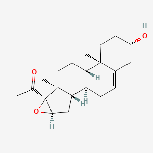 Chemical structure of 16,17-Epoxypregnenol