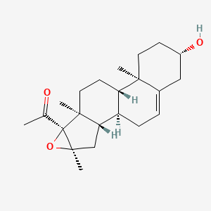 Chemical structure of 16beta-Methyl-16alpha,17alpha-epoxypregnenolone