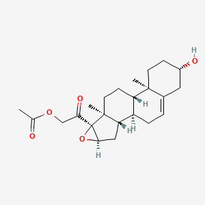 Chemical structure of 16,17-Epoxy-21-acetoxypregnenolone