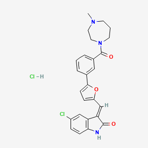 Chemical structure of CX-6258 HCl