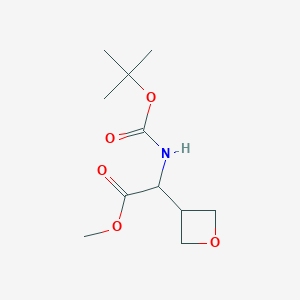Chemical structure of Methyl 2-(Boc-aMino)-2-(oxetan-3-yl)acetate