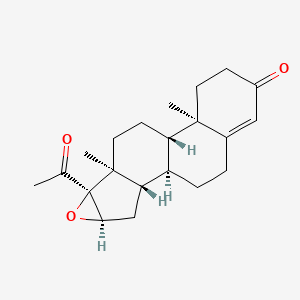Chemical structure of 16alpha,17alpha-Epoxyprogesterone