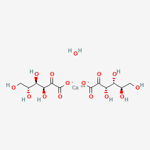 Chemical structure of 2-Keto-D-gluconic acid hemicalcium salt hydrate