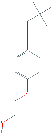 Chemical structure of Triton x