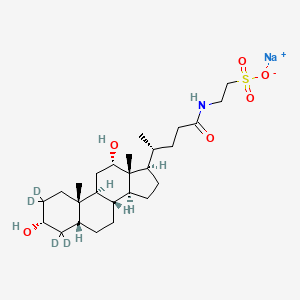Chemical structure of Taurodeoxycholic Acid-d4 (sodium salt)