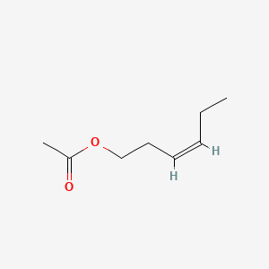Chemical structure of cis-3-Hexenyl acetate