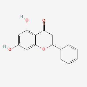 Chemical structure of (±)-Pinocembrin