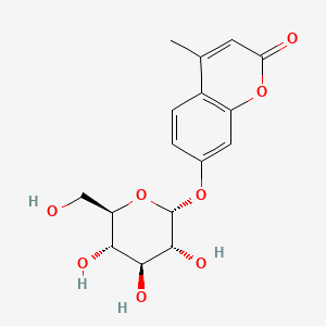 Chemical structure of 4-Methylumbelliferyl-α-D-glucopyranoside