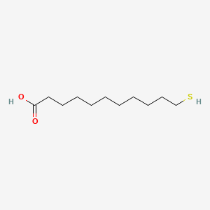 Chemical structure of 11-Mercaptoundecanoic acid