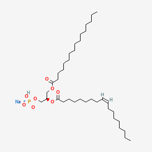 Chemical structure of L-α-phosphatidic acid (Egg, Chicken) (sodium salt)