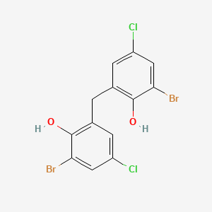 Chemical structure of 2,2'-Methylenebis(6-bromo-4-chlorophenol)