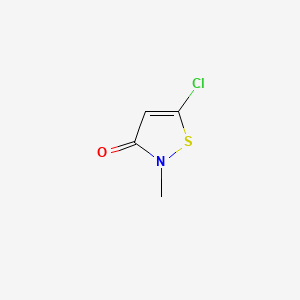 Chemical structure of 21-(Acetyloxy) 5-Chloro-2-methyl-4-isothiazolin-3-one