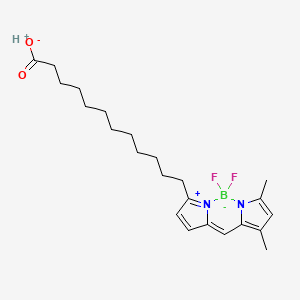 Chemical structure of BODIPY FL C12