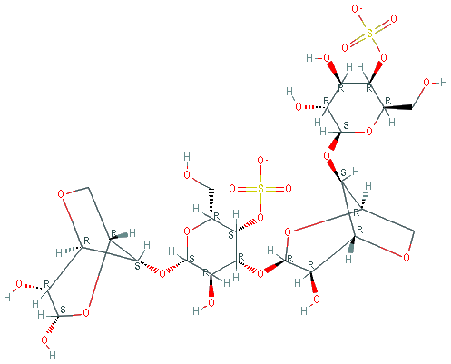 Chemical structure of κ-Carrageenan