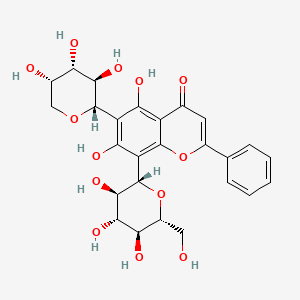 Chemical structure of Chrysin 6-C-arabinoside-8-C-glucoside