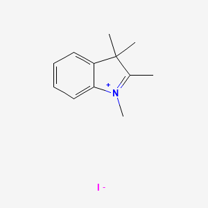 Chemical structure of 1,2,3,3-tetramethyl-3H-indolium iodide