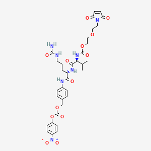 Chemical structure of Mal-PEG2-Val-Cit-PABA-PNP