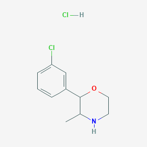Chemical structure of 3-Chlorophenmetrazine (hydrochloride)
