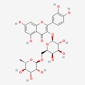 Chemical structure of Quercetin 3-robinobioside