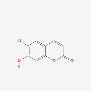 Chemical structure of 6-Chloro-7-hydroxy-4-methylcoumarin