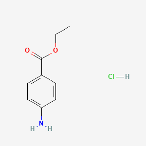 Chemical structure of Benzocaine hydrochloride