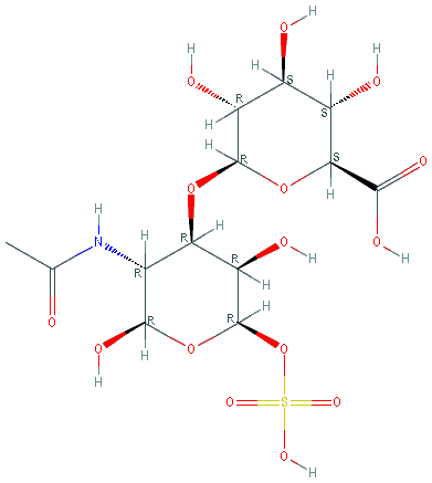 Chemical structure of Chondroitin 4-sulfate