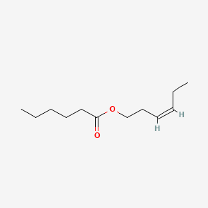 Chemical structure of cis-3-Hexenyl hexanoate