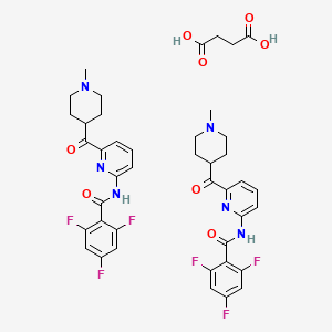 Chemical structure of Lasmiditan succinate