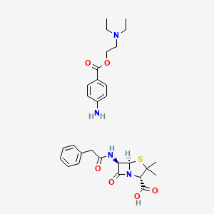 Chemical structure of Procaine penicillin G